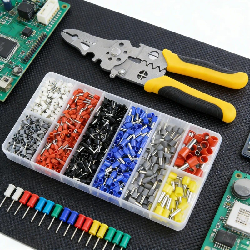 Pinza Ponchadora Abrazadera Engarzador De Terminales 1529pcs