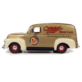 Auto World 1951 GMC Delivery Truck Miller High Life w/Resin Miller Girl Figure 1:25 Scale Diecast