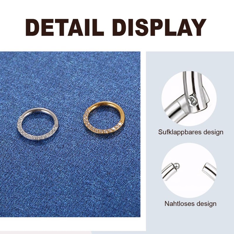 TOFBS Pack of 2 Nose Piercing for Women Men 316L