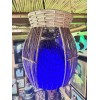 NEW Rattan Float Lamp W/ Netting W/blue Led Bulb Smokin