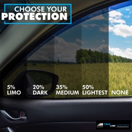 True LINE Automotive 2ply Nano Carbon Window Tint Film for Cars - 20% Window Tint (38'' W x 10' Long) - Tint Windows for Car Blocks 99% UV Rays & Unwanted Heat - Protects Privacy - DIY Install