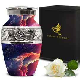Solace Forever Small Urns for Human Ashes - Decorative Mini Memorial Urn for Women & Men - Multicolor Urn for Ashes - Personal Remembrance Urn for Your Loved Ones