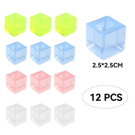 12 Pcs Mini Ice Cube Squishy,Elastic and Smooth Squishy Ice Cube,Small Fidget Toys,Mini Jelly Fidget Toy ,for Birthday Parties and Easter Gifts,Stress Relieving Balls School Gifts(Mixed Colors)