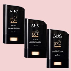 AHC Masters Air Rich Sun Stick SPF50+ PA++++, 14g, 3 pieces / AHC 마스터즈 에어리치 선스틱 SPF50+ PA++++, 14g, 3개
