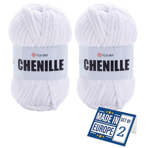 2 Skein Yarn Art Chenille Yarn, Velvet Yarn, Super Soft
