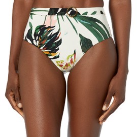 BCBGMAXAZRIA Traje de baño de Cintura Alta para Mujer, Multi//Tropicales, 2