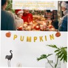 STOBAZA 3 Sets Little Pumpkin Banner Thanksgiving Decor Pumpkin Pattern