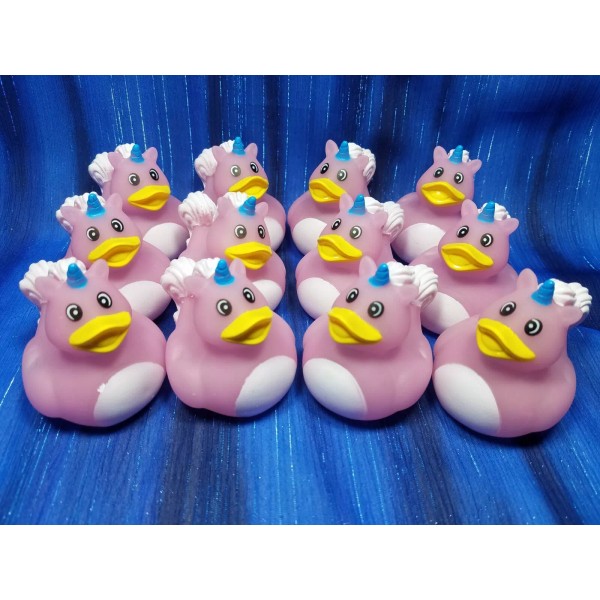 OTC 12 Unicorn Light Pink Rubber Ducks Gift NEW
