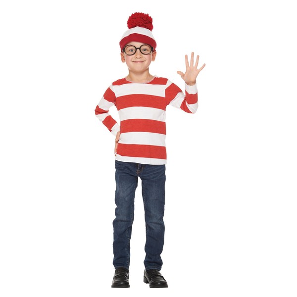 Waldo Waldo Kids Costume, Boys, Suitable Height 39.4 - 47.2 inches (100 - 120