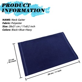 lifwimner Pack of 3 Loop Scarf Children, Winter Children's Tube Scarf Neck Warmer for Children Windproof Ski Mask for Outdoor Skiing Cycling, Blue + black + navy