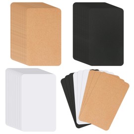 GTNCE Pack of 300 Kraft Paper Cards, Cards to Design Yourself, Blank Index Cards, Small Cards for Labelling, Postcards Blank for DIY, Learning, Greeting Cards, Invitations (Brown/White/S Black)