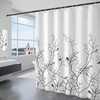 KAIMEIYU Shower Curtain Washable Textile Polyester Fabric Bathroom Curtain with