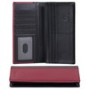 VISOUL Leather Long Checkbook Bi-fold Wallets with Zipper Pocket for