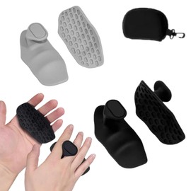 2 Pairs Anti-Slip Gym Hand Grips, Anti-Slip Workout Rubber Weight Grips, Lifting Rubber Workout Gloves for Men and Women for Weight Lifting Palm Protection, Strength Training（Black Grey）