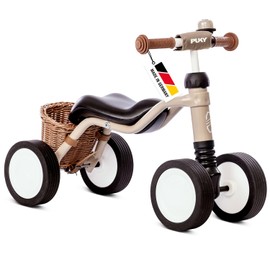 Puky WUTSCH Bundle | Safe Balance Bike for Toddlers from 1.5 Years | Ride-On Vehicle with Basket | Swing Axle Prevents Tilting | With Safety Handlebar Grips | Quiet Float Wheels | Dusty Sand