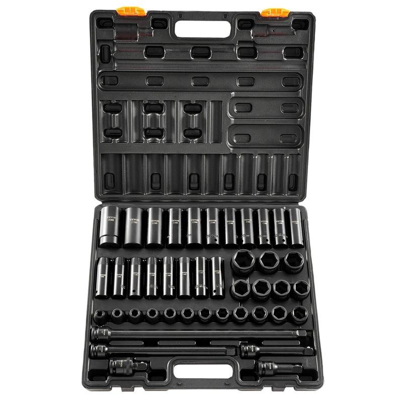 VEVOR Impact Socket Set 1/2 Inches 43 Piece Impact Sockets,