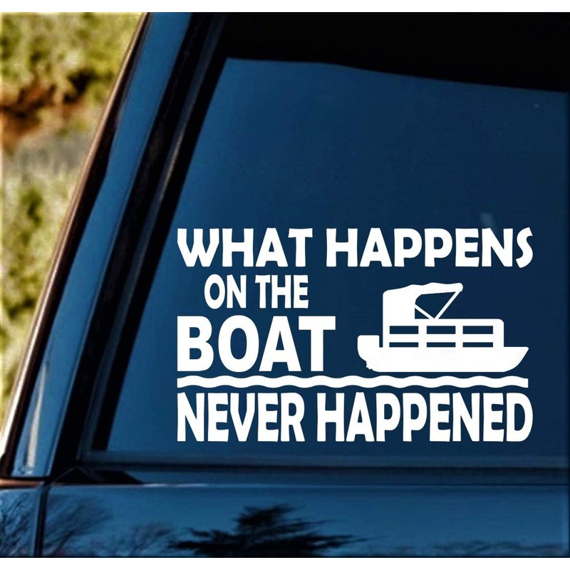 Funny Pontoon Boat Decal Sticker for Car Window | BG