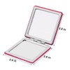 mpowtech Square Pink Compact Mirror for Women,Small Magnifying Travel Mirror