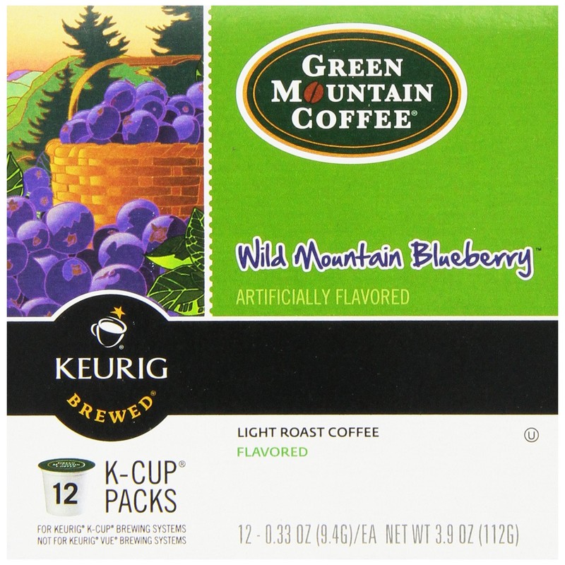 Green Mountain Coffee K-Cup, Wild Mountain Blueberry, 12-Count