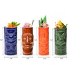 ZEAYEA Set of 4 Tiki Mugs, Large Ceramic Hawaiian Party