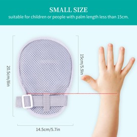 ENLUNTRA Restraint Gloves - 2Pcs, Hand Protective Gloves for Dementia Child,Control Mitts Safety Hand Glove, Restraint Mitts(Small)