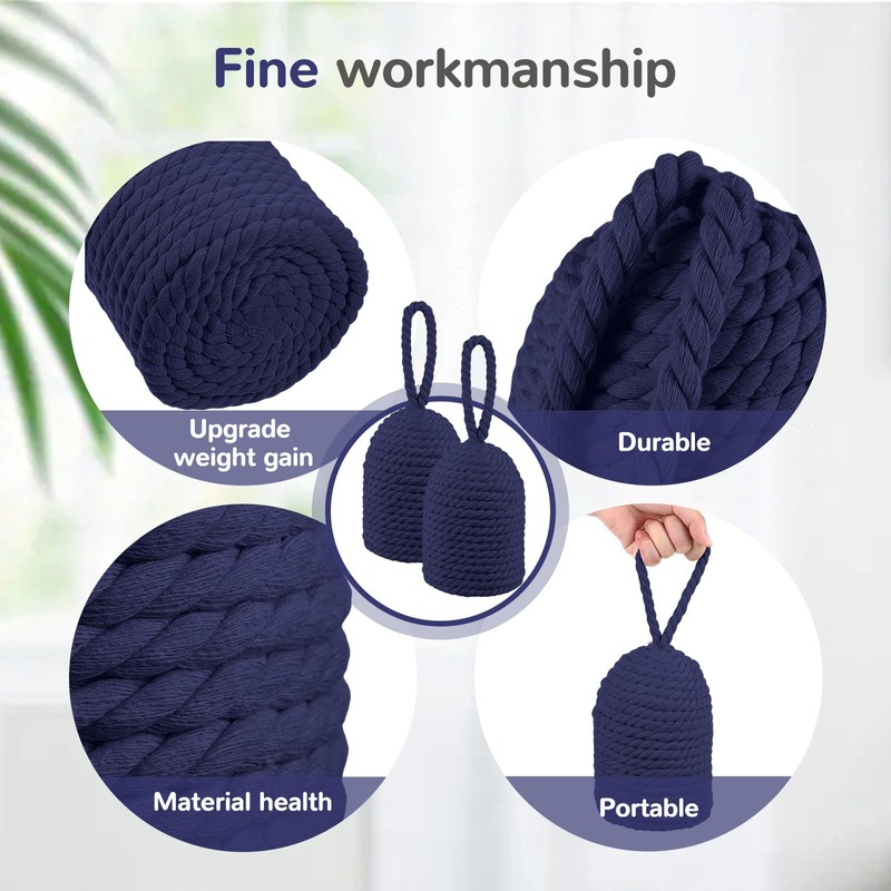 MorningRo Decorative Door Stop Rope Door Stop with Handle 4.72