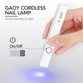 GAOY GAOY Handheld UV Light for Gel Nails, Mini Nail Lamp, Portable Cordless Rechargeable, Fast Curing