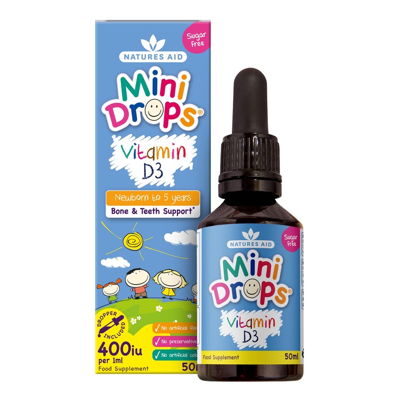 Natures Aid Vitamin D3 Mini Drops for Infants and Children,