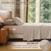 MEISHANG 100% French Pure Linen Sheets King Size - Bed