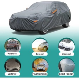 Full Car Cover Waterproof All Weather Protection Anti-UV Rain Snow Anti Scratch