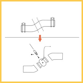 REPAIROCK 1 Set 32mm Black Car Water Coolant Temperature Sensor Adapter Aluminum Alloy Joint Pipe Radiator with 2 Hose Clamps Auto Replacement Parts