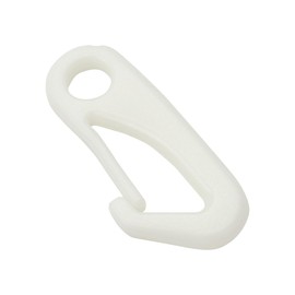 Ieron 8 Pieces Flag Pole Clip, Wind Flagpole Carabiner Hook, Flag Nylon Rope Accessories, Garden Flag Clips, Wind Shield Flag Hook Rings Set for Connecting Fixed Flags and Ropes, White