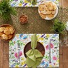 Flowers Placemats Set of 6,12x18 Inch Garden Plants Place Mats