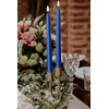 10 Pack Blue Flameless 11'' Wax Covered Taper LED Candles