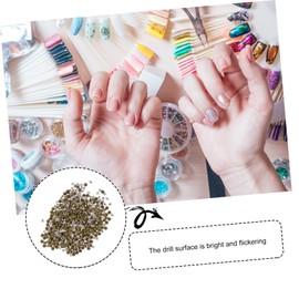 Minkissy Set of 5 Diamond Nail Art Tips 1440 Pcs White Crystal Decorations Manicure Jewelry Perfect DIY Accessory