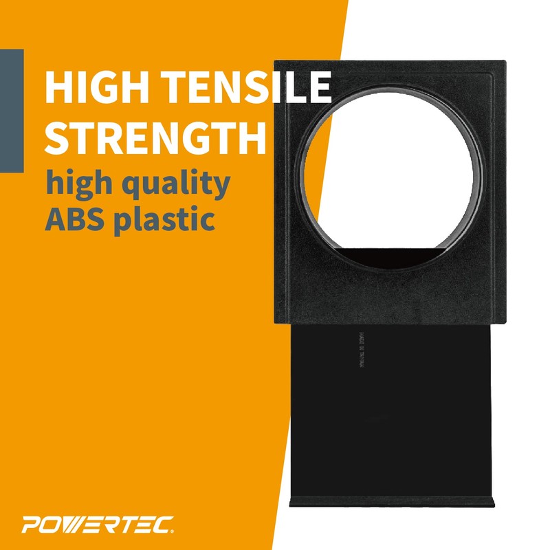 POWERTEC 70279 Dust Collection Blast Gate, 6 Inches ABS Plastic