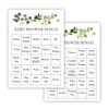 Greenery Eucalyptus Baby Shower Bingo Cards - Prefilled - Set