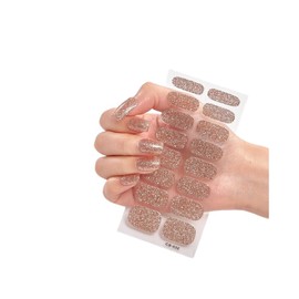 16Pcs Glitter Gradient Pure Color Full Nail Wraps Nail Polish Sticker Thick Cs032 Nail Wraps Stickers Manicure Supplies for Women Nails Full Long Lasting Easy Apply and Remove
