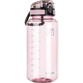 Fanhaw 32 Oz Plastic Water Bottle with Chug Lid - For Sport, Women, Men | BPA-free Tritan Leak Proof with Anti-Dust Lid (Cherry Blossom)