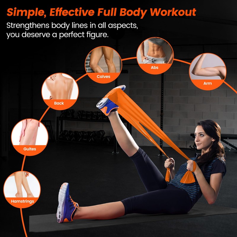4.9ft Resistance Bands Set, Stretch Bands for Working Out, Elastic