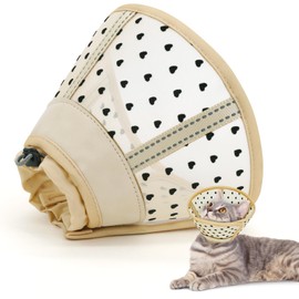 Supet Soft Cat Cone Collar, Air Fabric Cat Recovery Cone After Surgery to Prevent Licking, Adjustable, Breathable Cat Neck Cone Alternative for Small Kittens and Cats