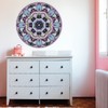 Purple Teal Boho Mandala Wall Decal, 24"or 36" size, Removable