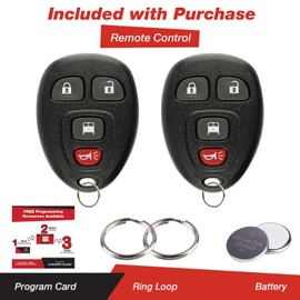 KeylessOption Keyless Entry Remote Car Key Fob Replacement for Chevy Express Savana (Pack of 2)