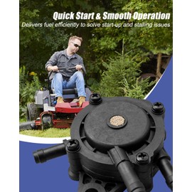 Fuel Pump Fit for Toro 74726 74452 SS4225 22.5HP 708cc TimeCutter Lawn Mower, Fuel Pump with Filter and Oil Hose Kit