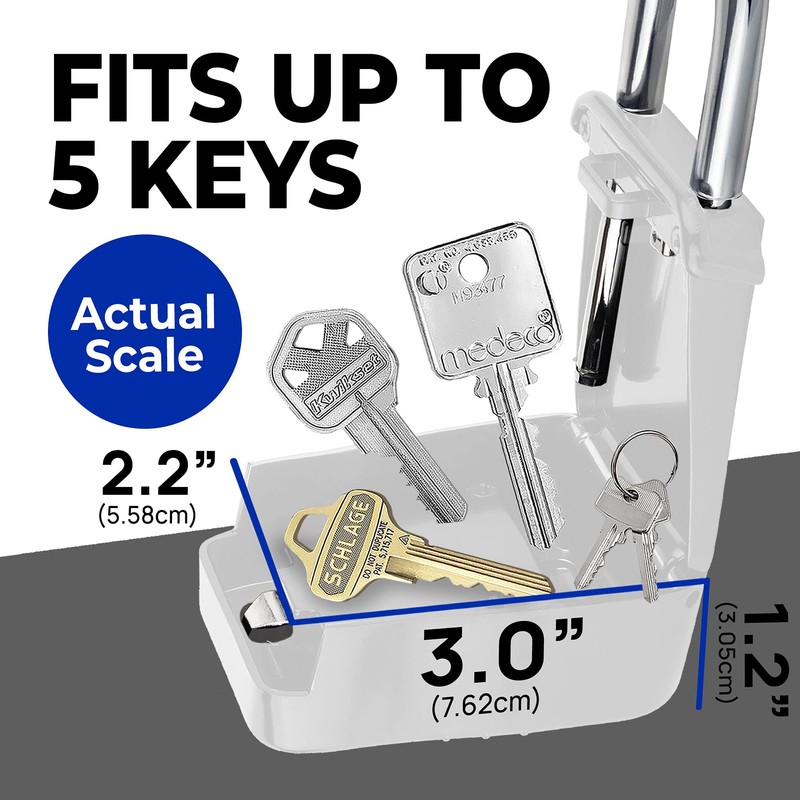 Lion Locks 1500 Key Lock Box with Code, Lockbox for