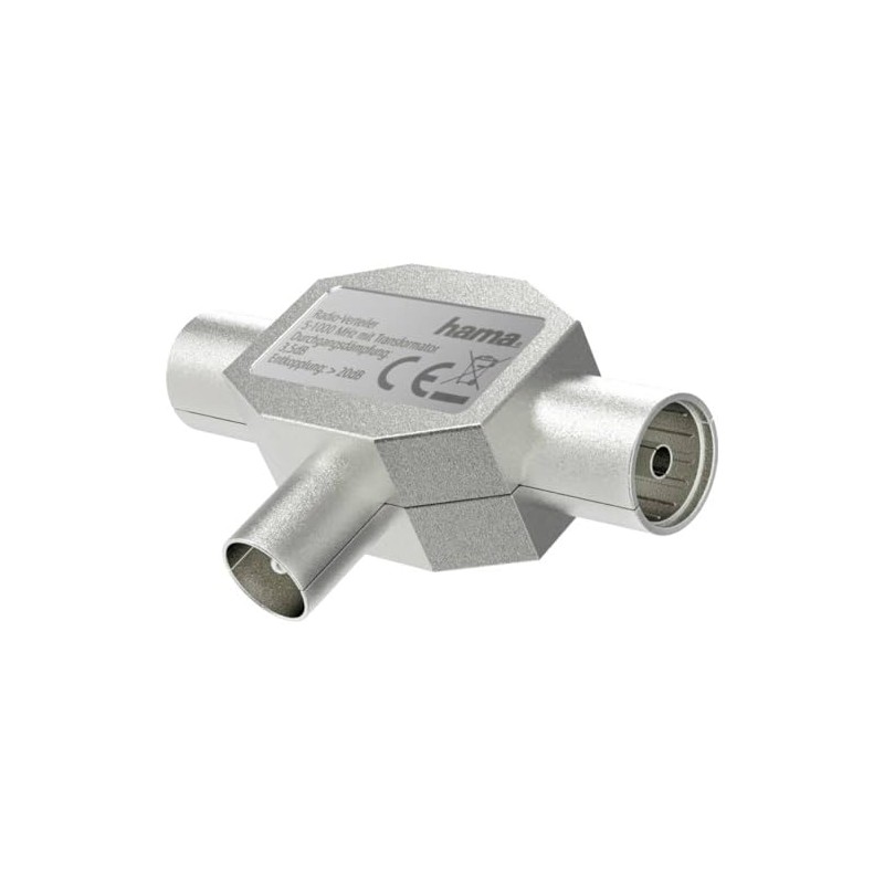 Hama Splitter Antenna Plug to 2 x Antenna Socket (Coaxial