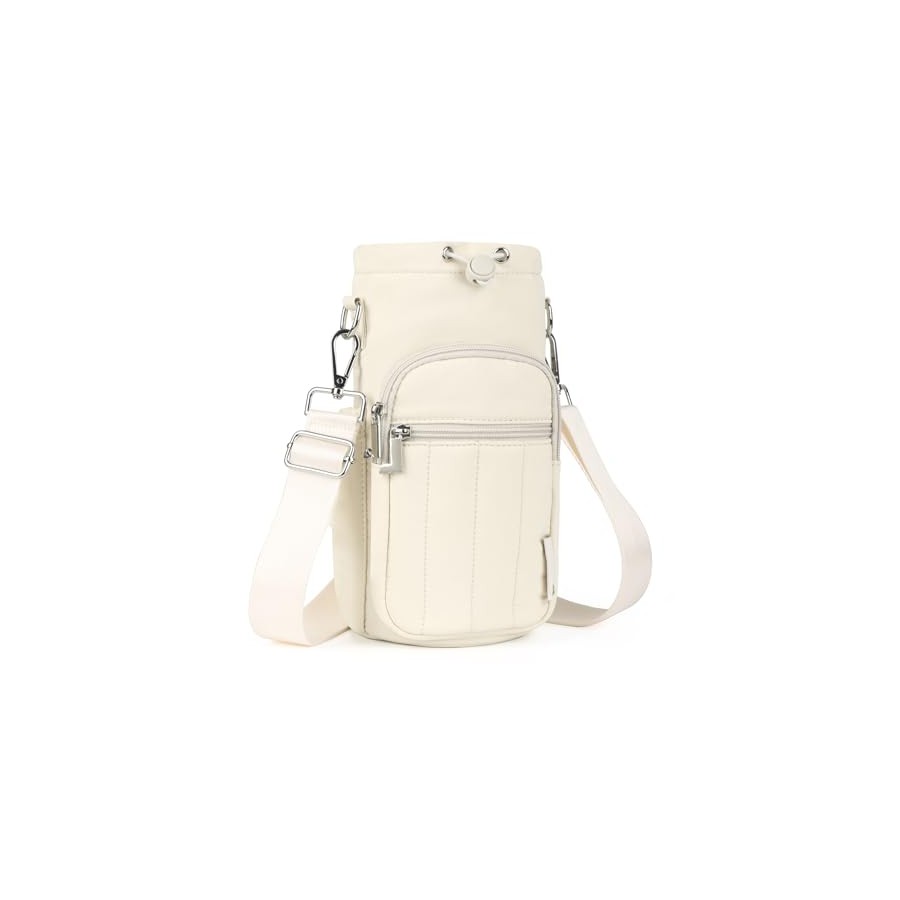 Rueesh Insulated Water Bottle Holder Bag with Adjustable Strap