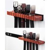HeywoodCabin Premium Walnut Wood Belt Organizer with Sliding System -