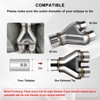 Mupera Universal 3 Inch Exhaust Y Pipe, Stainless Steel 3"