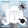 Fabbay 2 Pcs Clear Umbrella Transparent Portable Umbrella Compact Foldable